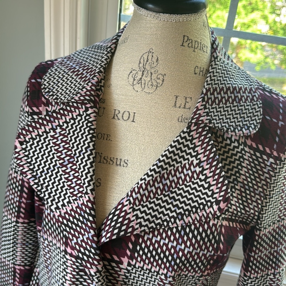CABi Sovereign plaid trench coat EUC size small - Picture 5 of 13